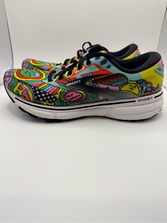 Brooks Shoes - BROOKS Ghost 15 Run Proud Edition Artsy Athletic Women's Running Shoes Size 9